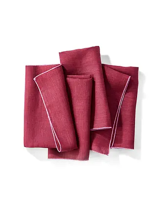 FYNCH-HATTON | Leinen-Servietten 4-tlg LUMO Kale | beere